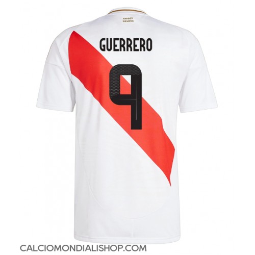 Maglie da calcio Perù Paolo Guerrero #9 Prima Maglia Copa America 2024 Manica Corta